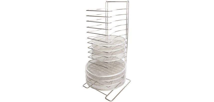 rack pour grilles à pizza inox 15 niveaux jusqu'à 40 cm