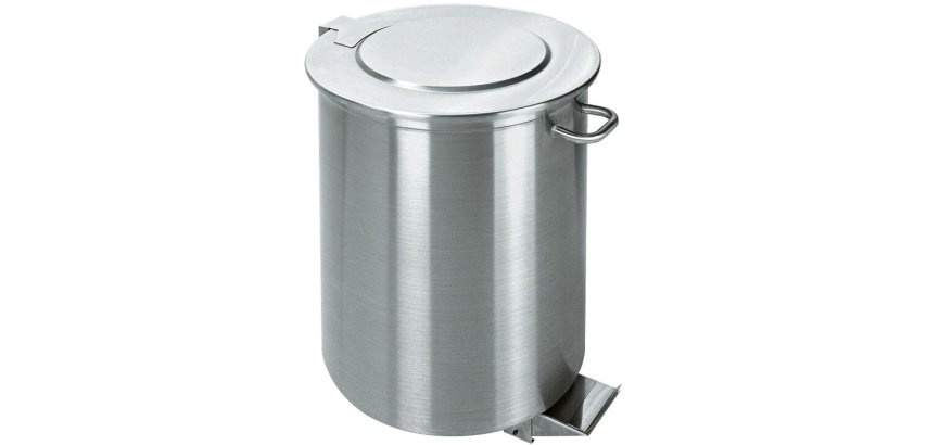 collecteur à déchets cylindrique - avec couvercle