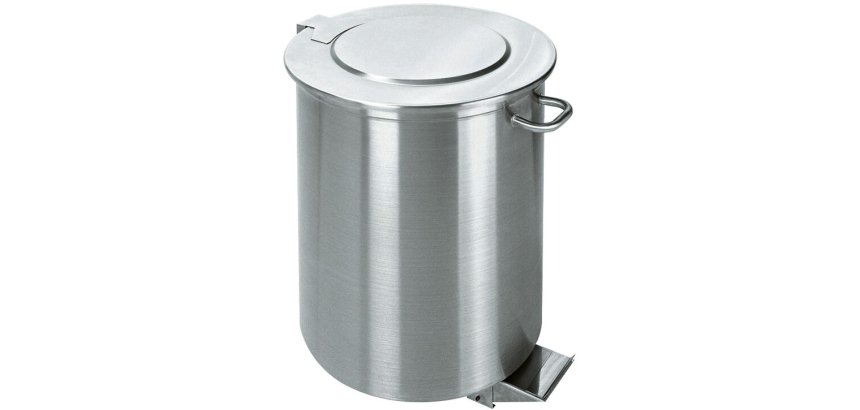 collecteur à déchets cylindrique - avec couvercle