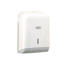 distributeur mural pour essuie-mains papier plié en Z en ABS blanc 280x130x370 mm