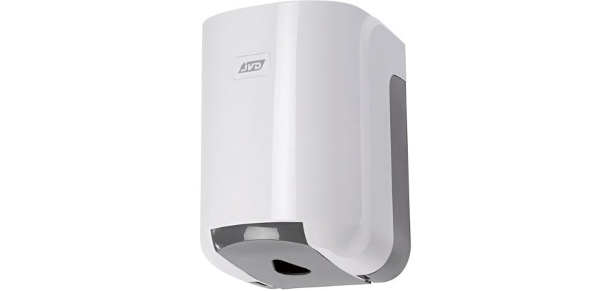 Distributeur essuie-mains coldis bobine tirage central plastique abs grand modèle clé fenêtre contrôle 22x22x31cm 450f