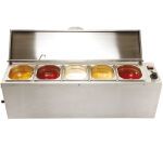 bain-marie à sauces pour 5 bacs GN 1/6
