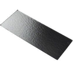 paquet de 50 semelles à bûche et cake unies en carton métallisé réversible or et noir 400x100 mm
