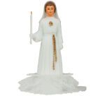boîte de 24 sujets de communion, avec cierge, fille H12 cm