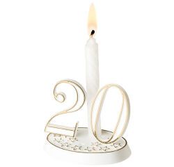 boîte de 10 chiffres blanc et or H 40 mm pour bases blanches 877203, N°4