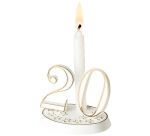 lot de 100 bougies torsadées blanches ø 7 H70 mm pour base 877203