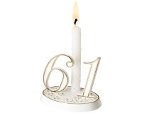 boîte de 10 bases blanches pour bougie et année de naissance