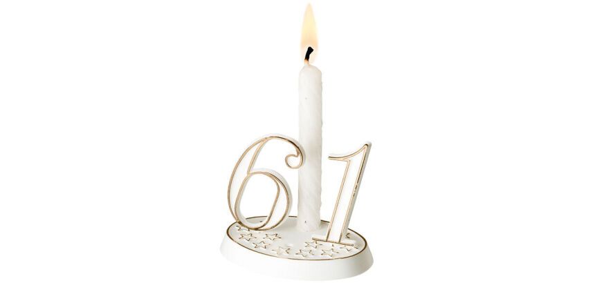 boîte de 10 bases blanches pour bougie et année de naissance