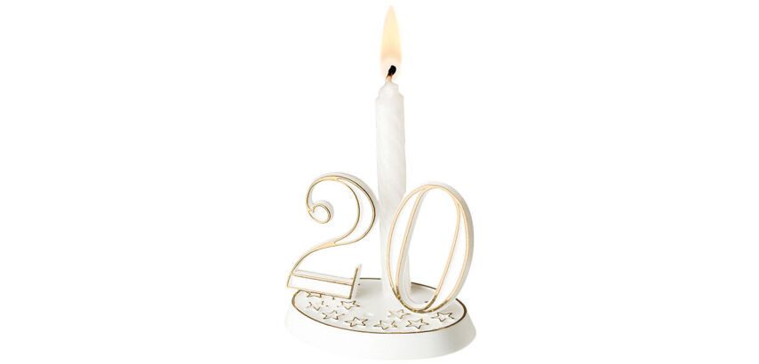 boîte de 10 chiffres blanc et or H 40 mm pour bases blanches 877203, N°7