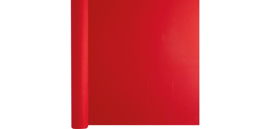 rouleau de nappe de 50 m en non tissé - largeur 1,20 m - rouge