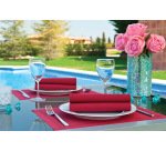 carton de 700 (14 paquets de 50) serviettes en Airlaid 40x40 cm, bordeaux