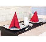 carton de 700 (14 paquets de 50) serviettes en Airlaid 40x40 cm, bordeaux