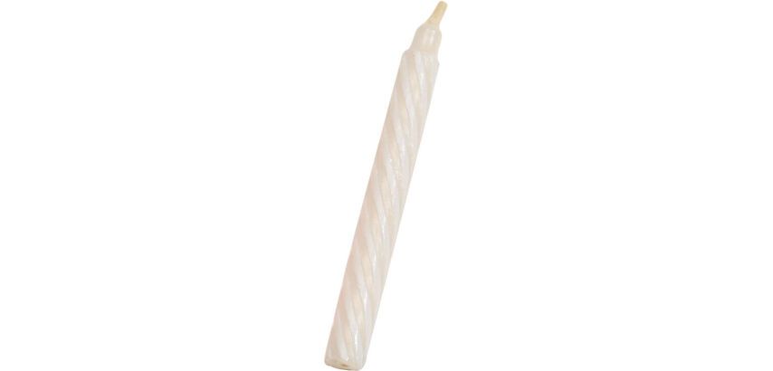 boîte de 100 bougies torsadées fines ø 6 H60 mm blanches