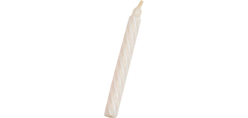 boîte de 100 bougies torsadées fines ø 6 H60 mm blanches