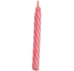 boîte de 100 bougies torsadées fines ø 6 H60 mm roses