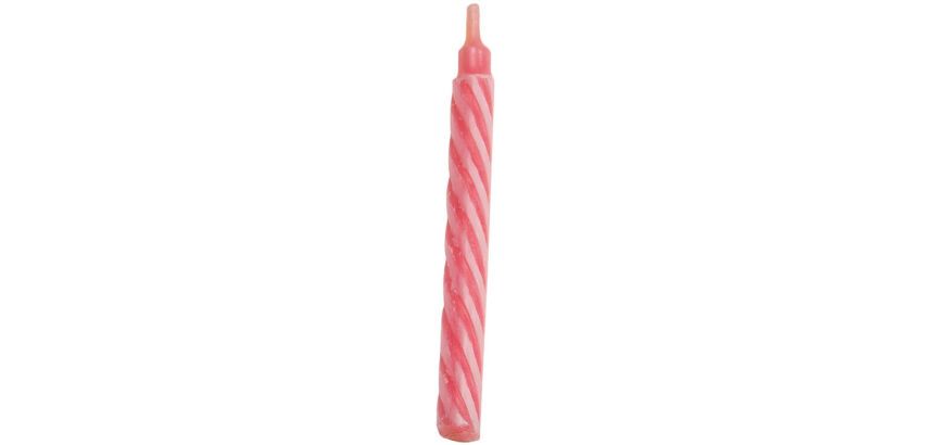 boîte de 100 bougies torsadées fines ø 6 H60 mm roses