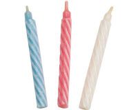 boîte de 100 bougies torsadées fines ø 6 H60 mm couleurs assorties