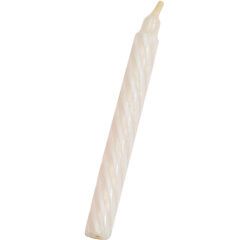 boîte de 50 bougies torsadées grosses ø 8 H75 mm blanches