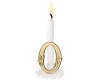 boîte de 10 bougies  blanches sur support, avec chiffre or N°5