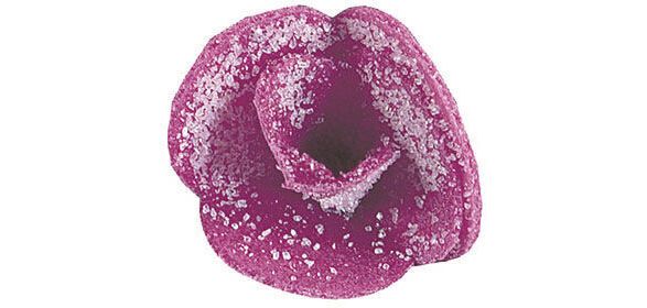 boîte de 100 décors en pain azyme, violettes cristallisées ø 20 mm