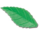 sachet de 500 décors en pain azyme,  feuilles de rose vert clair 38 mm