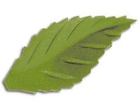 sachet de 500 décors en pain azyme,  feuilles de rose vert foncé 38 mm