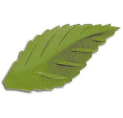 sachet de 500 décors en pain azyme,  feuilles de rose vert foncé 38 mm