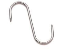 lot de 10 esses de boucherie inox 2 pointes 8 cm diamètre 4 mm