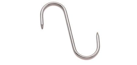 lot de 10 esses de boucherie inox 2 pointes 8 cm diamètre 4 mm