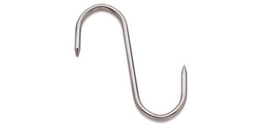 lot de 10 esses de boucherie inox 2 pointes 10 cm diamètre 4 mm