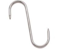 lot de 10 esses de boucherie inox 2 pointes 12 cm diamètre 5 mm