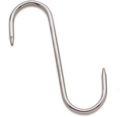 lot de 10 esses de boucherie inox 2 pointes 12 cm diamètre 5 mm