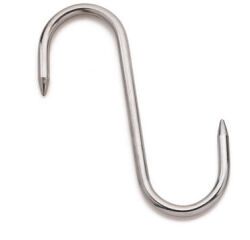 lot de 10 esses de boucherie inox 2 pointes 14 cm diamètre 6 mm