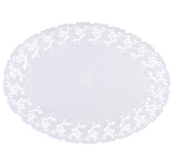 paquet de 250 dentelles en papier blanc ingraissables ovales 310x230 mm