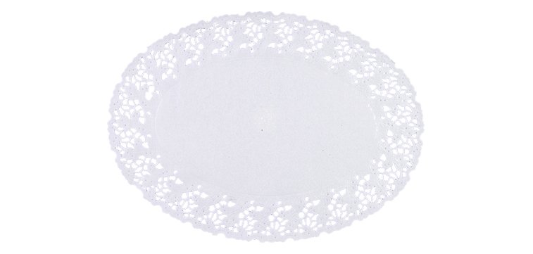 paquet de 250 dentelles en papier blanc ingraissables ovales 310x230 mm