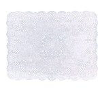 paquet de 250 dentelles en papier blanc ingraissables rectangulaires 400x300 mm
