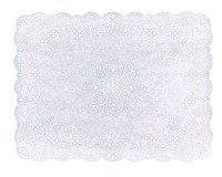 paquet de 250 dentelles en papier blanc ingraissables rectangulaires 400x300 mm