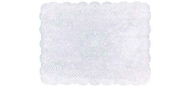 paquet de 250 dentelles en papier blanc ingraissables rectangulaires 400x300 mm
