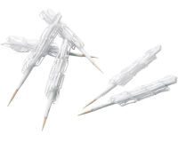boîte de 100 hâtelets en papier blancs sans faveur sur pique bois 68 mm