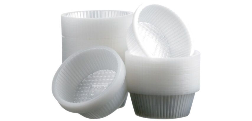 Boîte de 1000 (4 sachets de 250) caissettes en PS translucide pour baba modèle 1207 ø 9,3 hauteur 3,1 cm
