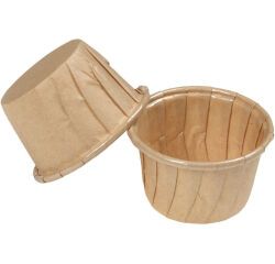 boîte de 100 caissettes de cuisson en papier ingraissable écru mini, ø 38 h 28 mm 3 cl