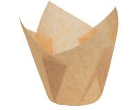 boîte de 200 caissettes de cuisson tulipcup en papier ingraissable écru ø 50 h 80 mm