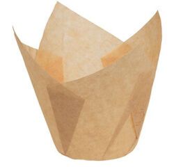 boîte de 200 caissettes de cuisson tulipcup en papier ingraissable écru ø 50 h 80 mm