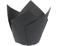 boîte de 200 caissettes de cuisson tulipcup en papier ingraissable noir ø 50 h 80 mm