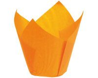 boîte de 200 caissettes de cuisson tulipcup en papier ingraissable orange ø 50 h 80 mm