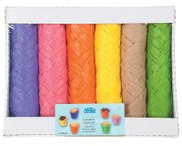 paquet de 300 (50 de chaque couleur) caissettes de cuisson tulipcup en papier ingraissable assorties violet/rose/jaune/rouge/orange/vert ø 35 h 60 mm