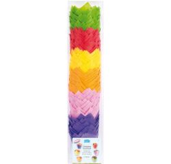 paquet de 240 (40 de chaque couleur) caissettes de cuisson tulipcup en papier ingraissable assorties violet/rose/jaune/rouge/orange/vert ø 50 h 80 mm