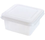 carton de 25 moules à glace carrés avec couvercle étanche, en polystyrène translucide contenance 1 litre 129 H 84 mm