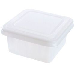 carton de 25 moules à glace carrés avec couvercle étanche, en polystyrène translucide contenance 1/2 litre 109 H 65 mm