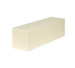 paquet de 25 boîtes isolantes à bûches et omelettes norvégiennes en PSE vanille 400x115x110 mm